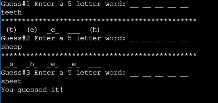 C++ program of user guessing the correct word. 1. Randomly select a