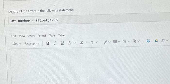 Provide examples for both a valid and an invalid variable declaration. Your