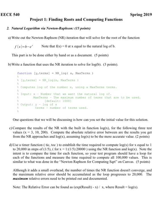 employ iterative methods to solve a non-lincar equation and uses a constructed