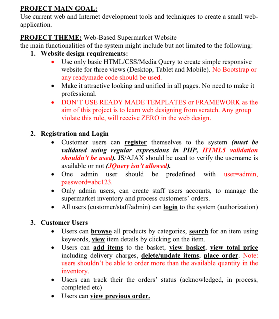  please provide full code for number 3 PROJECT MAIN GOAL: Use