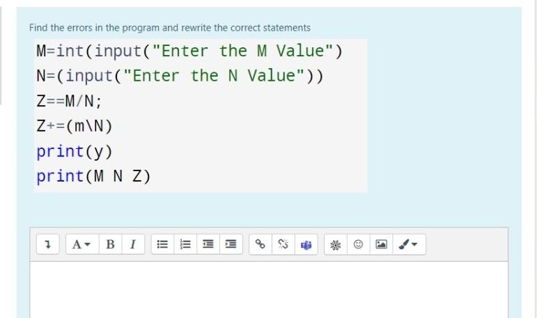 help me pls i have no time Find the errors in