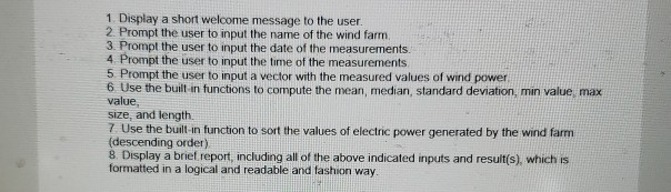 I need to create a Matlab program that does the following I