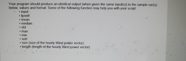 believe the display should be output in an fpintf format here are