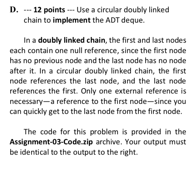  Use this code: D. 12 points -- Use a circular doubly