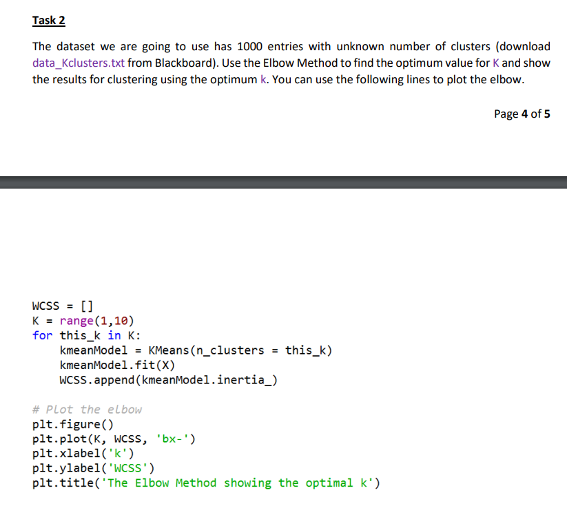  Task 2 The dataset we are going to use has 1000