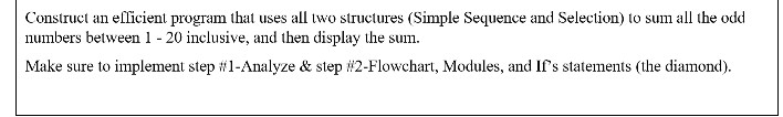 Construct an efficient program that uses all wo structures (Simple Sequence