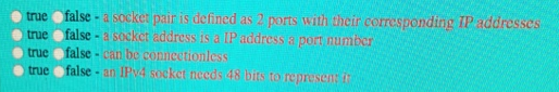 true true true true false - a socket pair is defined