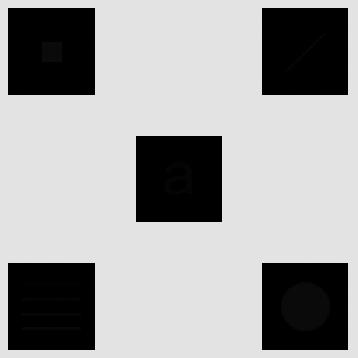 enchance this image using subimages of the black squares. I do not