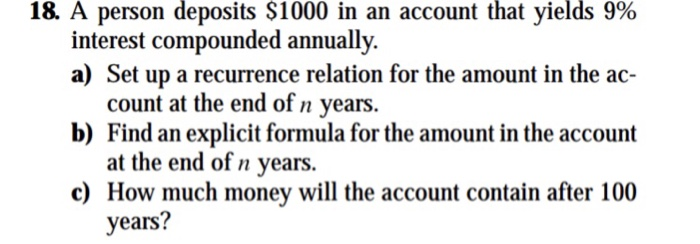 six terms of the sequence defined by each of these recurrence relations