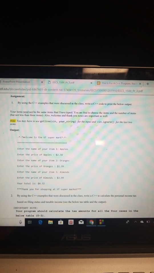 write a code for code blocks for the following task: x EECS