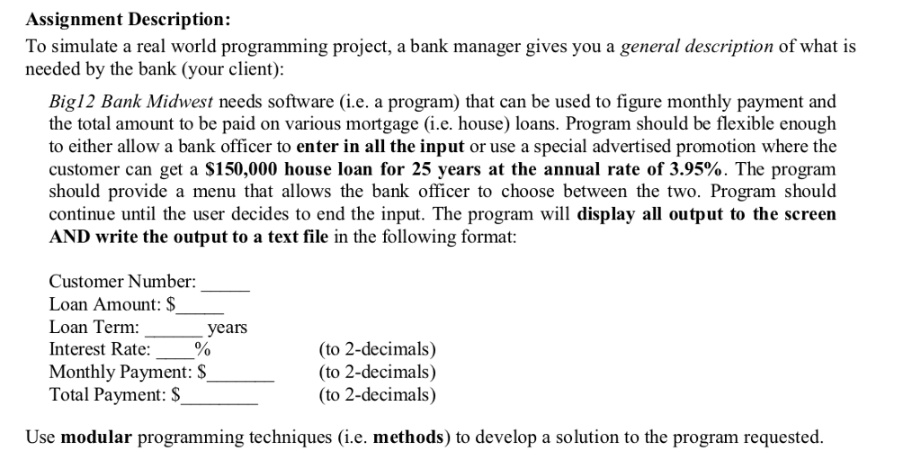 Write a java program that matches description Example of program ran Implement