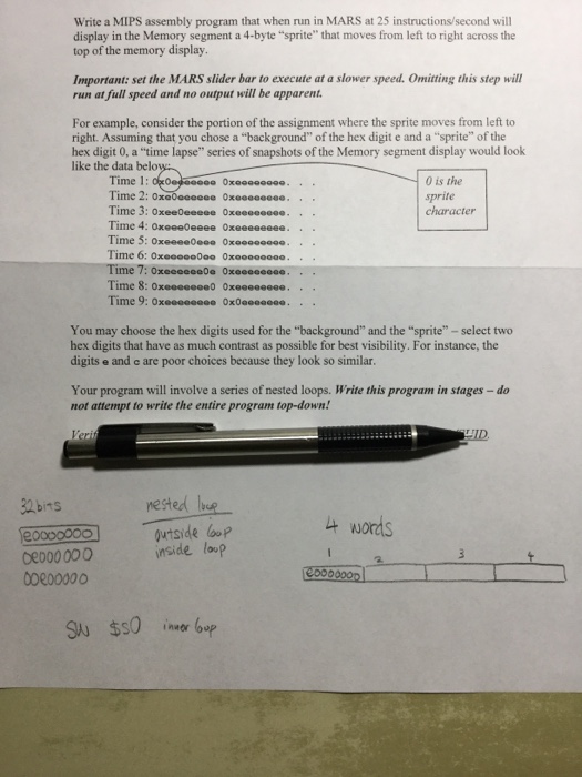  Write a MIPS assembly program that when run in MARS at