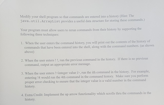 jsh> and the user's next command cat Prog.java. This command displays the