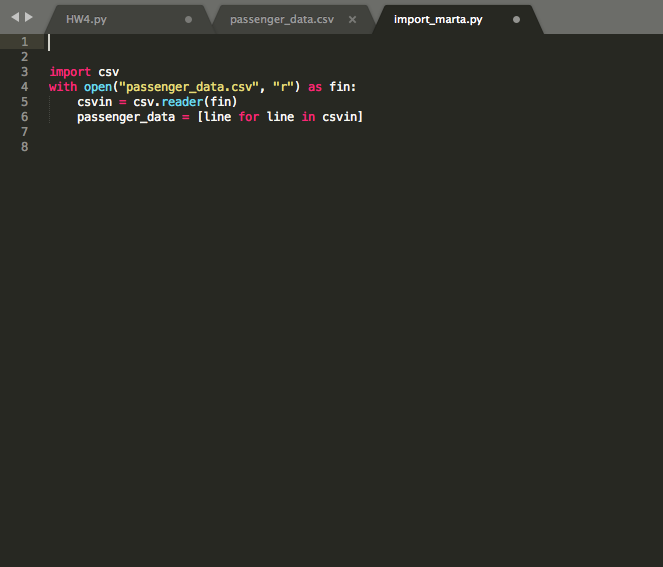 Populate the database Write a python script called import-mart a.py that reads