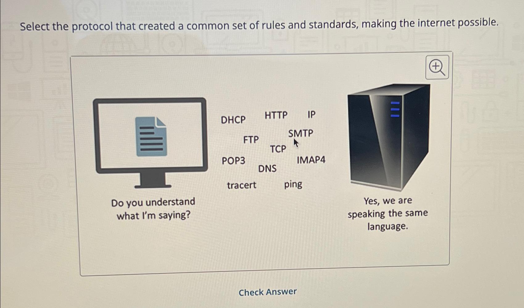  Select the protocol that created a common set of rules and