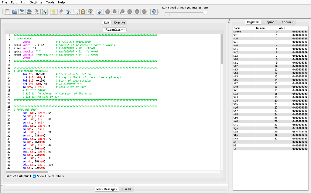 Tools Help Run speed at max (no interaction) D101 1 Edit Execute