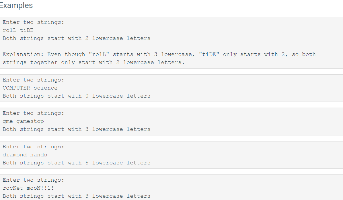 Answer this in C This program read two strings and then calls