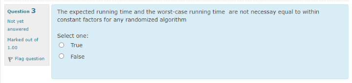  The expected running time and the worst-case running time are not