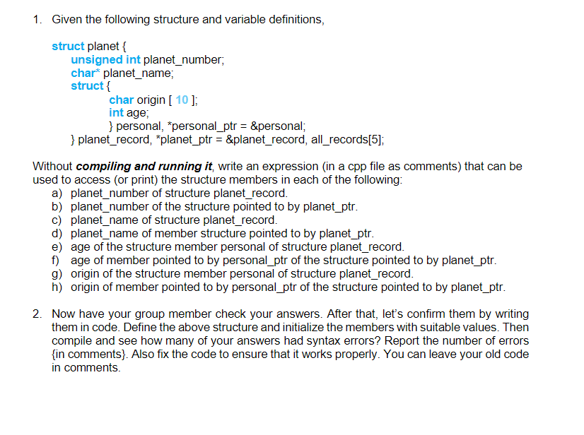  Without compiling and running it, write an expression (in a cpp