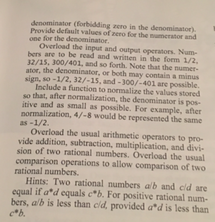 concepts in C++. Specifically, the assignment is to do problem 2.15 on