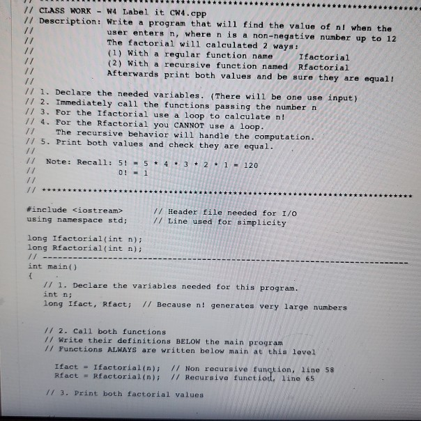 programming language . + . . + 1/ CLASS WORK - W4