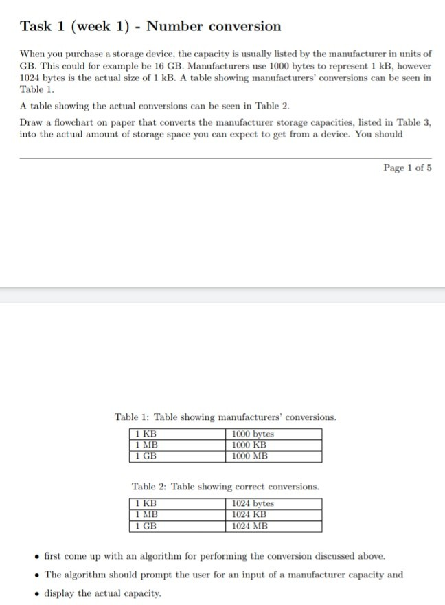  write a c++ programme Task 1 (week 1) - Number conversion