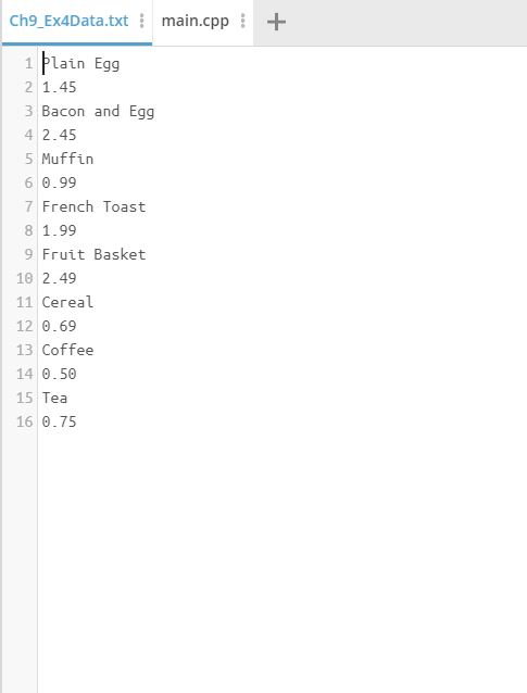 Write a program to help a local restaurant automate its breakfast billing