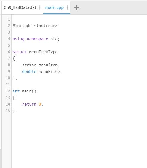 system. The program should do the following: Show the customer the different