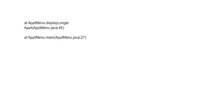 in the Appointment class: a title, a date, a beginning time, and