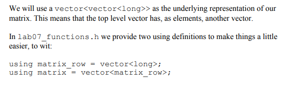 MATRIX_TYPE #include using std::string; #include using std::vector; /* very convenient. If you