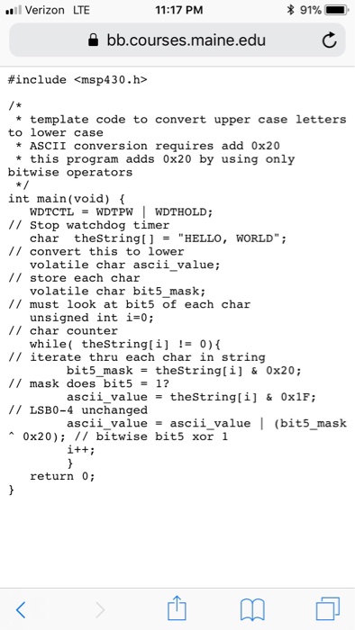 letters to their corresponding lower case using only bitwise operators. ASCII chart.