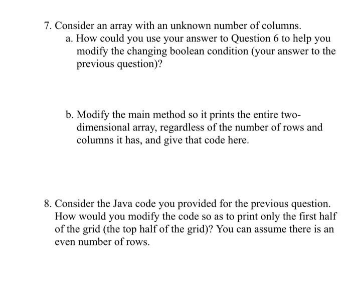 you would write code to print the first row of the two-dimensional