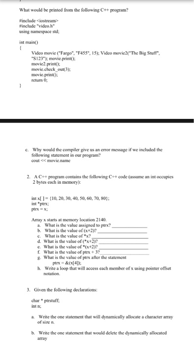 track of their movie rentals. Below is the class definition for a