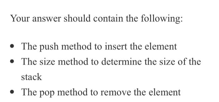 retail products. You are asked to implement an array-based stack that can