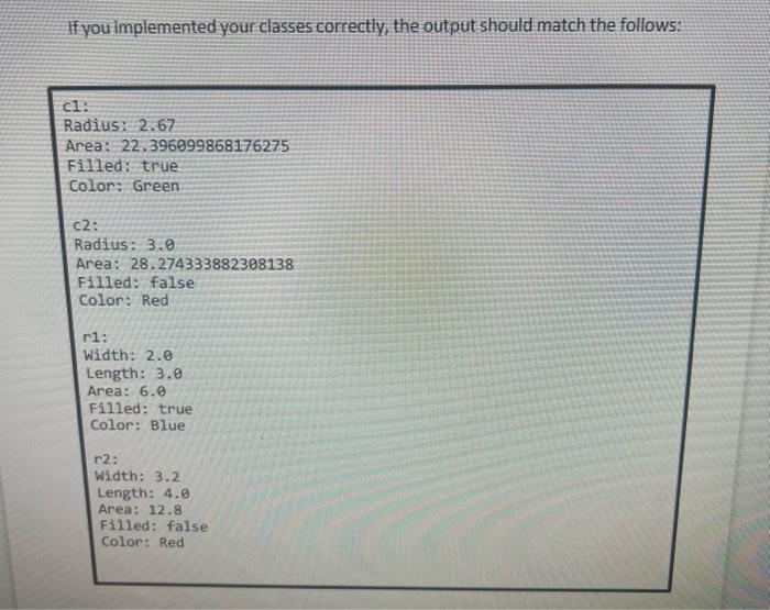 to "Green". - An overloaded constructor which takes two parameters, a boolean