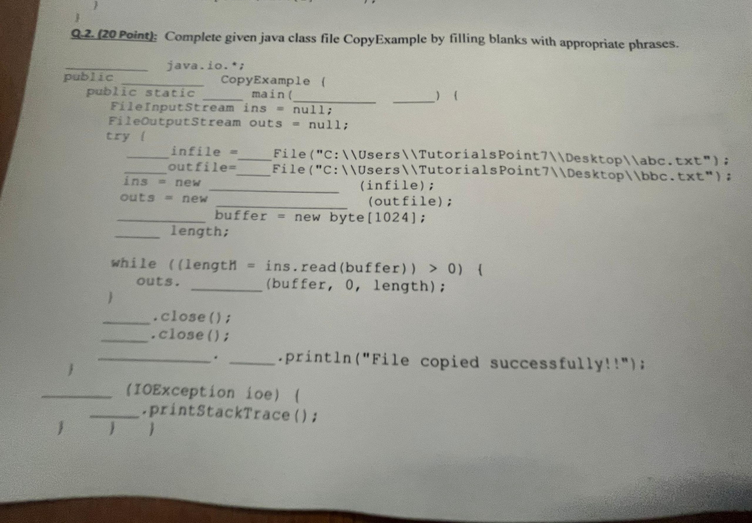  Can someone with knowledge of Java fill in the gaps in
