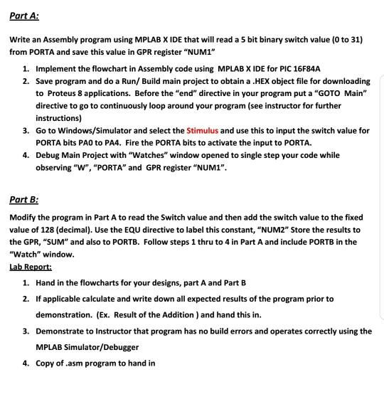 can anyone help in writing a assembly code for part a