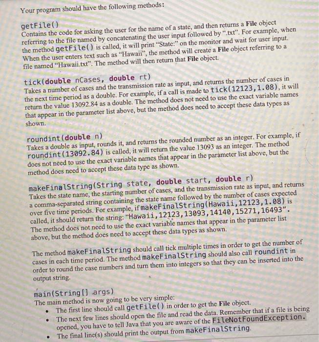and sending arguments to a method o Specifying a return type and