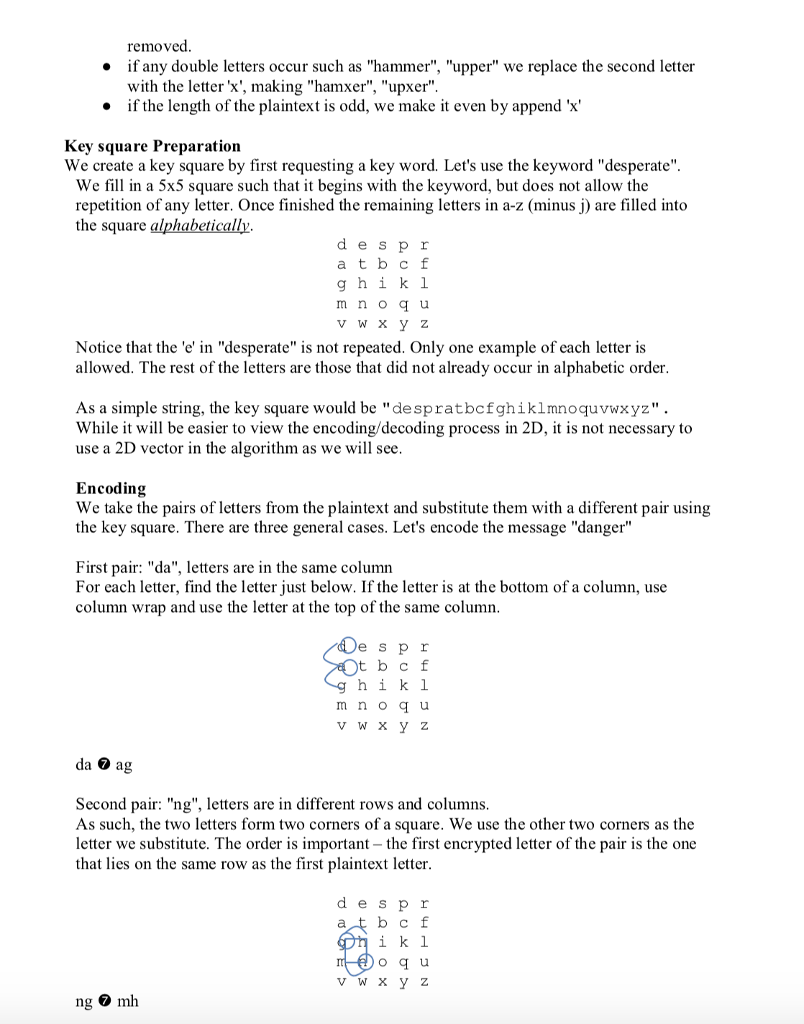 // playfair from // http://practicalcryptography.com/ciphers/classical-era/playfair/ const string alphabet_minus_j = "abcdefghiklmnopqrstuvwxyz"; const int