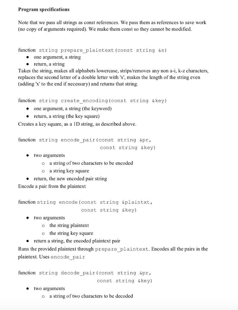 encode_pair(const string &pr, const string &key); string decode_pair(const string &pr, const string