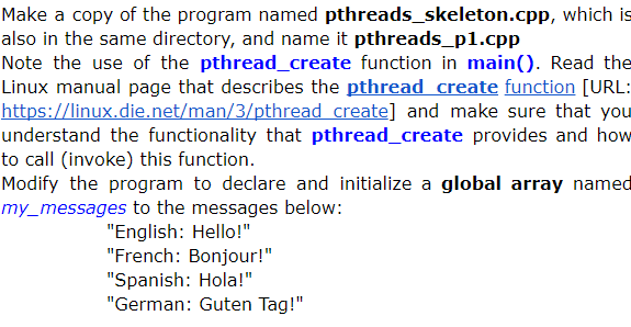 void *PrintHello(void *arg) { int actual_arg = *((int*) arg); cout int main()