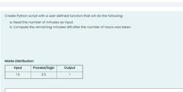  Create Python script with a user defined function that will do