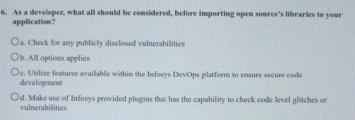  As a developer, what all should be considered, before importing open