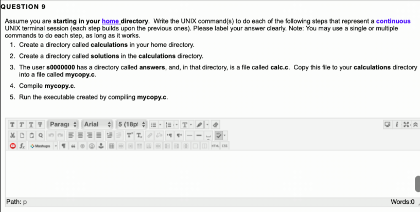 This is a simple UNIX/C programming question. Please answer correctly, thank you!