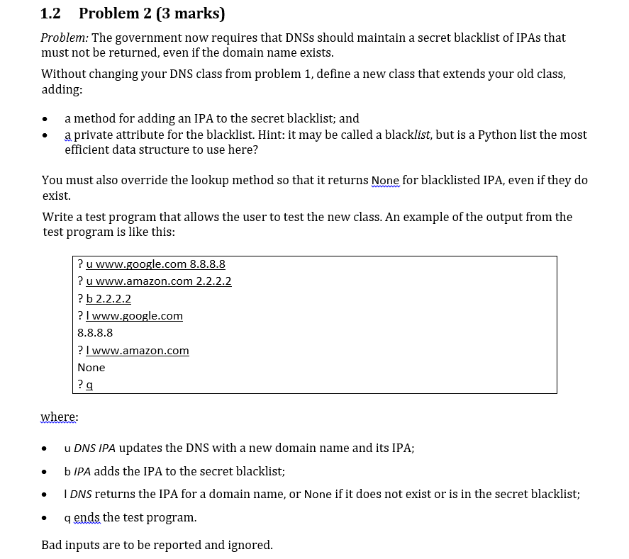 please test the code with the sample outputs in the question. is