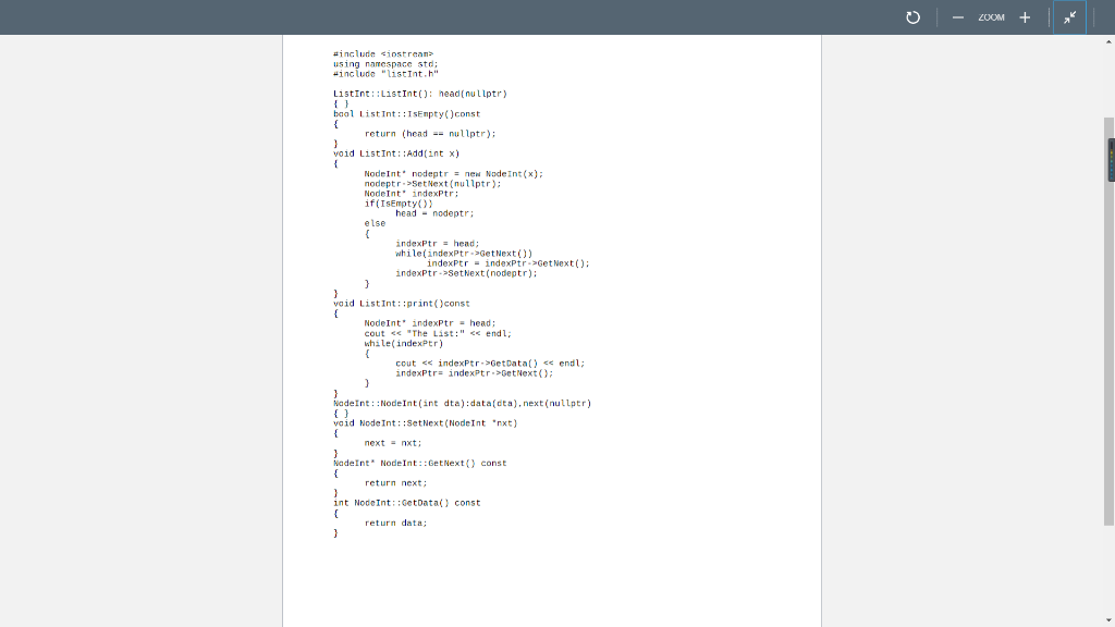 assigned to fix the class especially these three functions: The destructor The