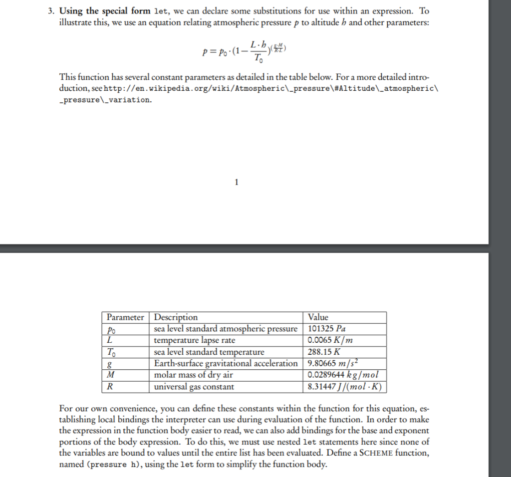 3. Using the special form let, we can declare some substitutions