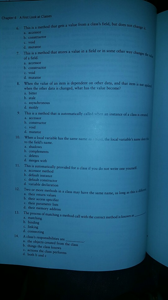  please answer this multiple choice page. Thanks! Chapter 6 but does