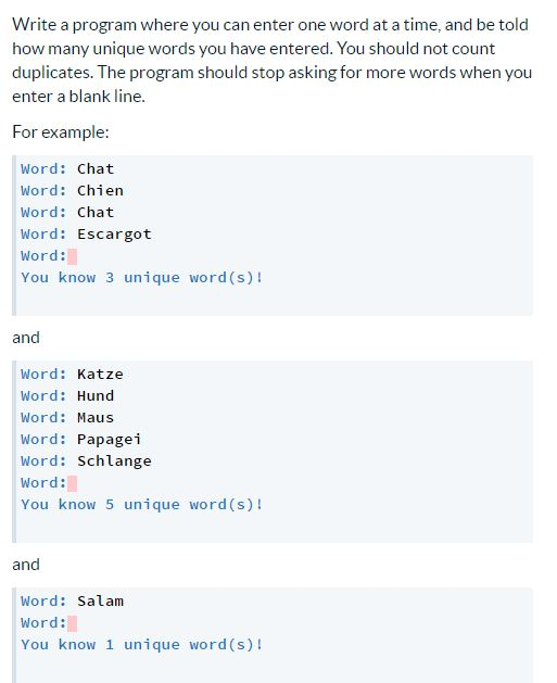  in python Write a program where you can enter one word