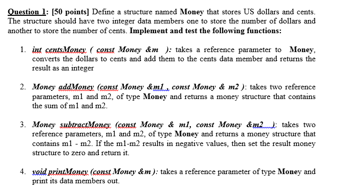  Write a main program to test the above functions and the